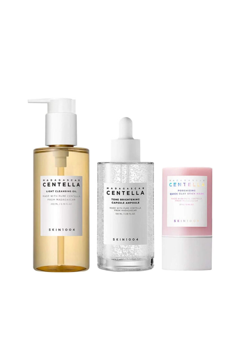 SKIN1004 Madagascar Centella skincare set με cleansing oil, ampoule και calming pads για glow και soothing care