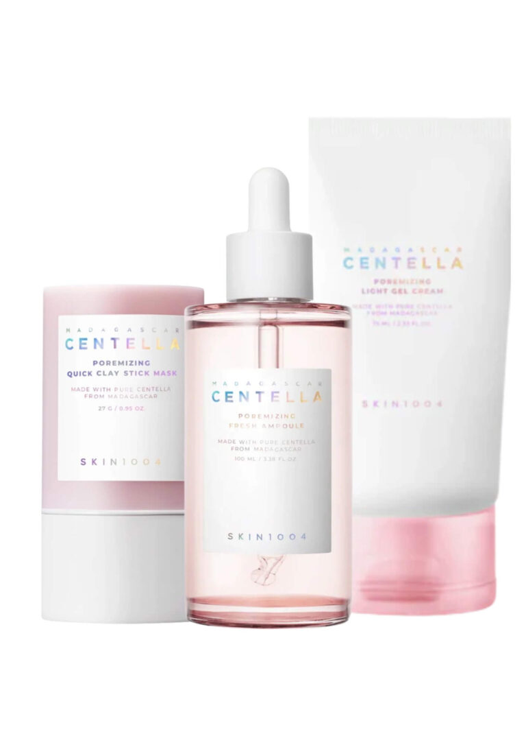 SKIN1004 Madagascar Centella Poremizing set με clay mask, ampoule και gel cream για pore care και glow skin