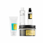 Starter korean skincare set με COSRX cleanser, Anua toner, snail mucin essence και cream για ενυδάτωση και glow