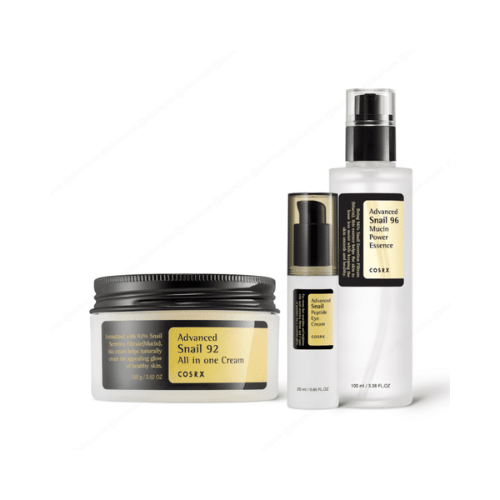 COSRX Snail Mucin skincare set με essence, cream και eye cream για ενυδάτωση και skin repair