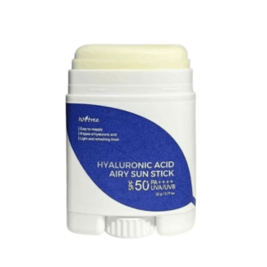 Opened Isntree Hyaluronic Acid Airy Sun Stick SPF50+ hydrating Korean sunscreen