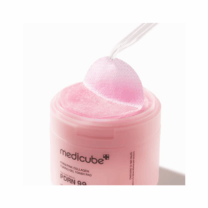 Medicube PDRN Pink Collagen Jelly Toner Pad with moisturizing gel essence texture