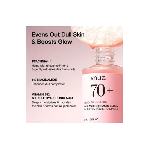 ANUA Peach 70% Niacinamide Serum 30ml - Image 7