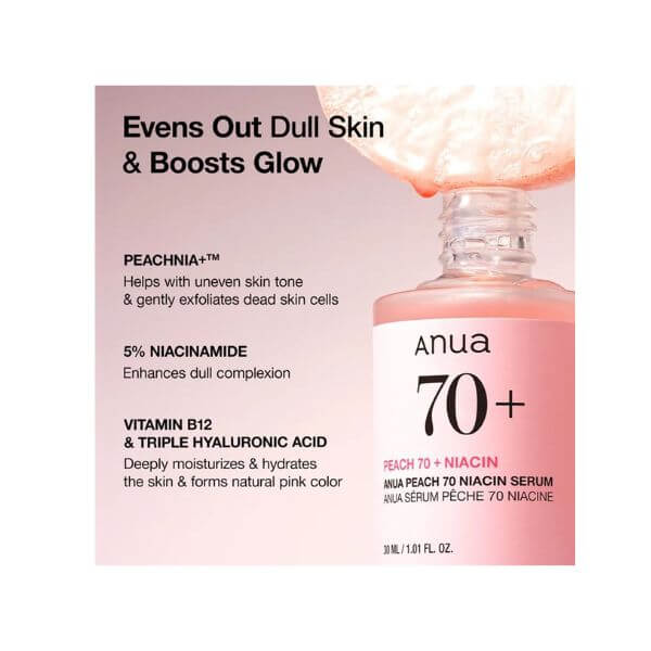 ANUA Peach 70% Niacinamide Serum 30ml - Image 2