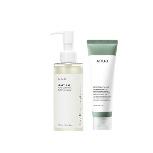 Anua Heartleaf cleansing oil και foam cleanser για double cleansing και βαθύ καθαρισμό πόρων
