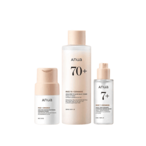 Anua Rice 70+ Ceramide skincare set με toner, serum και cream για glow και ενυδάτωση επιδερμίδας