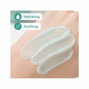 Υφή της SOME BY MI PDRN Spirulina Soothing Sherbet Mask πάνω στο δέρμα, με ανάλαφρη sherbet σύνθεση που προσφέρει ενυδάτωση και καταπράυνση.