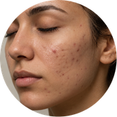 Korean skincare routine για δέρμα με τάση ακμής με καθαριστικό, serum και ενυδατική κρέμα.