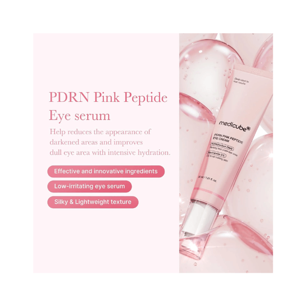 Medicube PDRN Pink Peptide Eye Cream για λεπτές γραμμές, ενυδάτωση και πιο λεία περιοχή ματιών