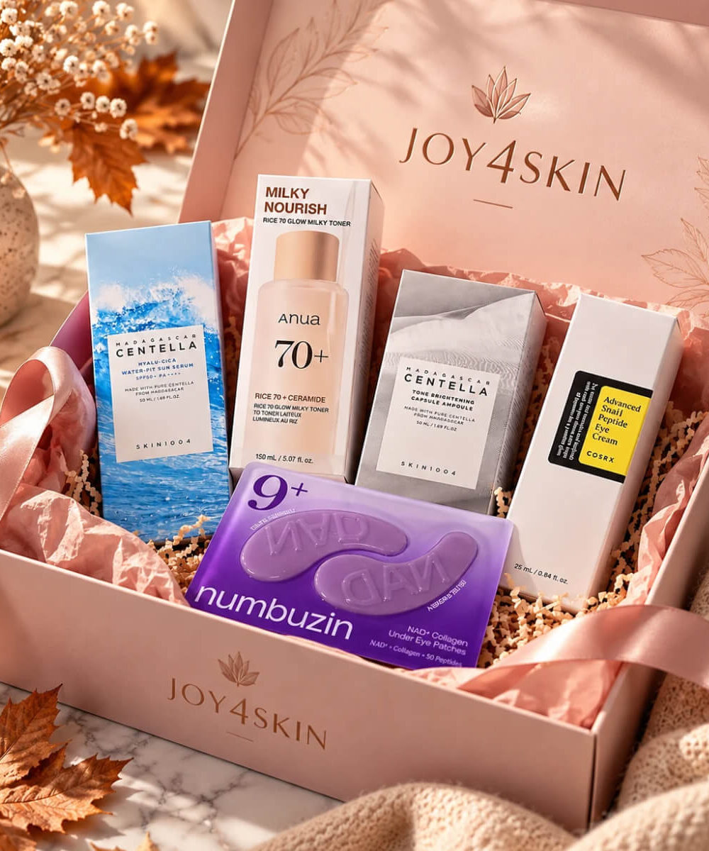 Joy4Skin Glow & Hydration Korean Skincare Box με προϊόντα ANUA, SKIN1004, COSRX και numbuzin